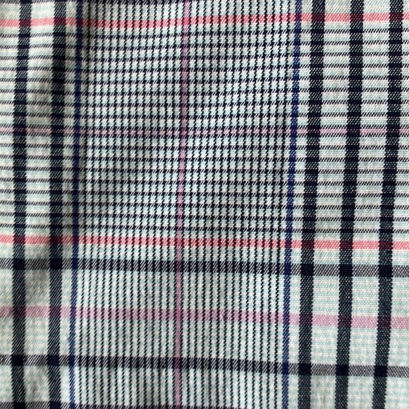 Plaid skort in blue black purple white and red with navy stretch shorts attached - Picture 2 of 13